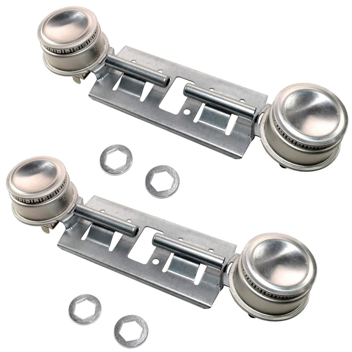 Hqrp 2-pack Gas Range Double Burner Assembly Kit Replacement For Hotpoint Rgb508es2 Rgb508et2ad Rgb508et2wh Rgb508et4wh