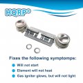Hqrp 2-pack Gas Range Double Burner Assembly Kit Replacement For Hotpoint Rgb508es2 Rgb508et2ad Rgb508et2wh Rgb508et4wh