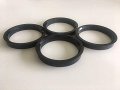Nb-aero 4pc Black Polycarbon Hubrings 73mm Wheel To 70 Hub Hubcentric Center Ring 3mm For Many Ford Cadillac Chevrolet Pontiac 