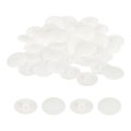 160pcs Screw Cap Covers 17mm Waterproof Plastic Decorative Caps For Phillips Cam Lock Nuts Self-tapping Screws Warm White 