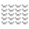 10-24 Wing Nut 25 Pcs 304 Stainless Steel Butterfly Nuts Fasteners Parts Hand Twist Tighten For Machinery Electronic Equipment 