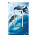 Graphics Wallplates Dolphins Jumping In Waves Single Rocker Gfci Outlet Wall Plate Cover 