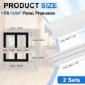 Plastic Upper And Lower Window Sliding Track Set For Glass Cabinet Closet Door 2 Sets White Fit 15 64 In Thick Panel 1 3 Ft X