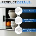 Plastic Upper And Lower Window Sliding Track Set For Glass Cabinet Closet Door 2 Sets White Fit 15 64 In Thick Panel 1 3 Ft X