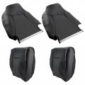 Autokay 4 Pcs Both Side Leather Seat Cover Black And Driver Passenger Bottom For Dodge Ram 1500 2500 3500 Slt 1998-2002