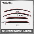 4pcs In-channel Window Visors Sun Rain Guards Side Wind Deflector For Chevy Silverado Gmc Sierra 1500 Crew Cab Only Chevy