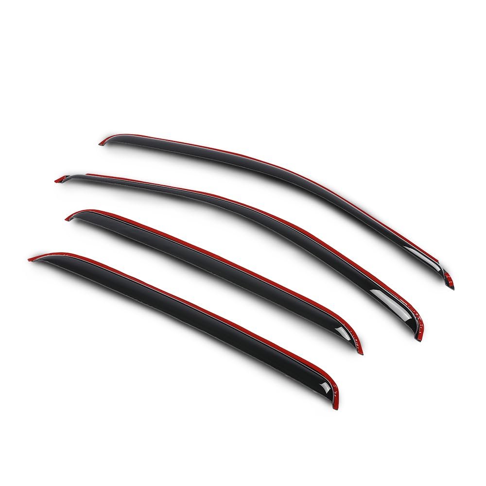 4pcs In-channel Window Visors Sun Rain Guards Side Wind Deflector For Chevy Silverado Gmc Sierra 1500 Crew Cab Only Chevy