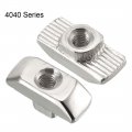 Uxcell Sliding T Slot Nuts M4 Half Round Roll In T-nut For 4040 Series Aluminum Extrusion Profile Carbon Steel Nickel-plated