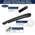 X Autohaux Rear Windshield Wiper Blade Arm Set For Hyundai Santafe 2007-2012 Accent Hatchback Kia Spectra 2004-2009