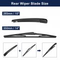 X Autohaux Rear Windshield Wiper Blade Arm Set For Hyundai Santafe 2007-2012 Accent Hatchback Kia Spectra 2004-2009