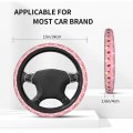Delerain Corgis And Heart Steering Wheel Covers Anti Slip Elasticity Car Accessories Protector Universal 15 Inch For Women Man
