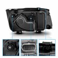 Amerilite Headlights Black W Fog Lights For Volkswagan Jetta Passenger And Driver Side