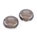 Pair Of Motorcycle Turn Light Lens Covers For 1986-2015 Smoky Color 