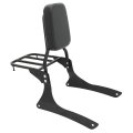 Motaux Passenger Sissy Bar With Luggage Rack Backrest Pad For Suzuki Boulevard C90 2005-2009 Vl1500 Intruder 1998-2004 Black