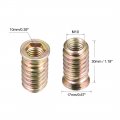 Uxcell Wood Furniture M10x30mm Threaded Insert Nuts Interface Hex Socket Drive 5pcs