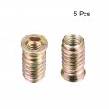 Uxcell Wood Furniture M10x30mm Threaded Insert Nuts Interface Hex Socket Drive 5pcs