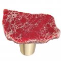 Rockcloud 2 Pcs Handmade Sea Sediment Jasper Drawer Knobs Irregular Shape Stone Pulls Handle For Dresser Cabinet Cupboard 