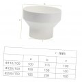 Generic 3 Pcs Kitchen Ventilator Pipe Reducing Ventilation Duct Range Hood Connector Tapered 200mm Into 150mm Conicalline