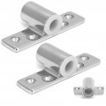 2pcs Marine Oarlock Sockets 316 Stainless Steel Material With Plastic Bearings Side Mounted For Boats Yachts For 1 2in Shank