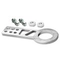 Auto Dynasty 2 25 Inches Anodized Brushed Billet Style Aluminum Front Racing Tow Hook Silver 