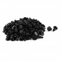 Car Door Bumper Plastic Retaining Rivets Clip Black 8mm Hole 100 Pcs 