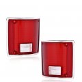 Led Tail Light Lens Set Of 2 Driver And Passenger Side For Chevy C10 1975-1986 Gm2801122 Gm2800122 Red 