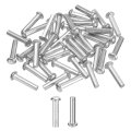 50 Pcs Brazier Head Solid Aluminum Rivets M3 Dia X 14mm Length Round Boat For Repairing Boats Machinery Aircraft Automobile 