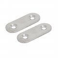 Uxcell 40mmx16mmx2mm Stainless Steel Straight Joining Mending Flat Repair Plates 20pcs