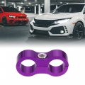 X Autohaux 6 Pcs An6 Vehicle Hose Separator Clamp Fuel Line Connector For Oil Purple