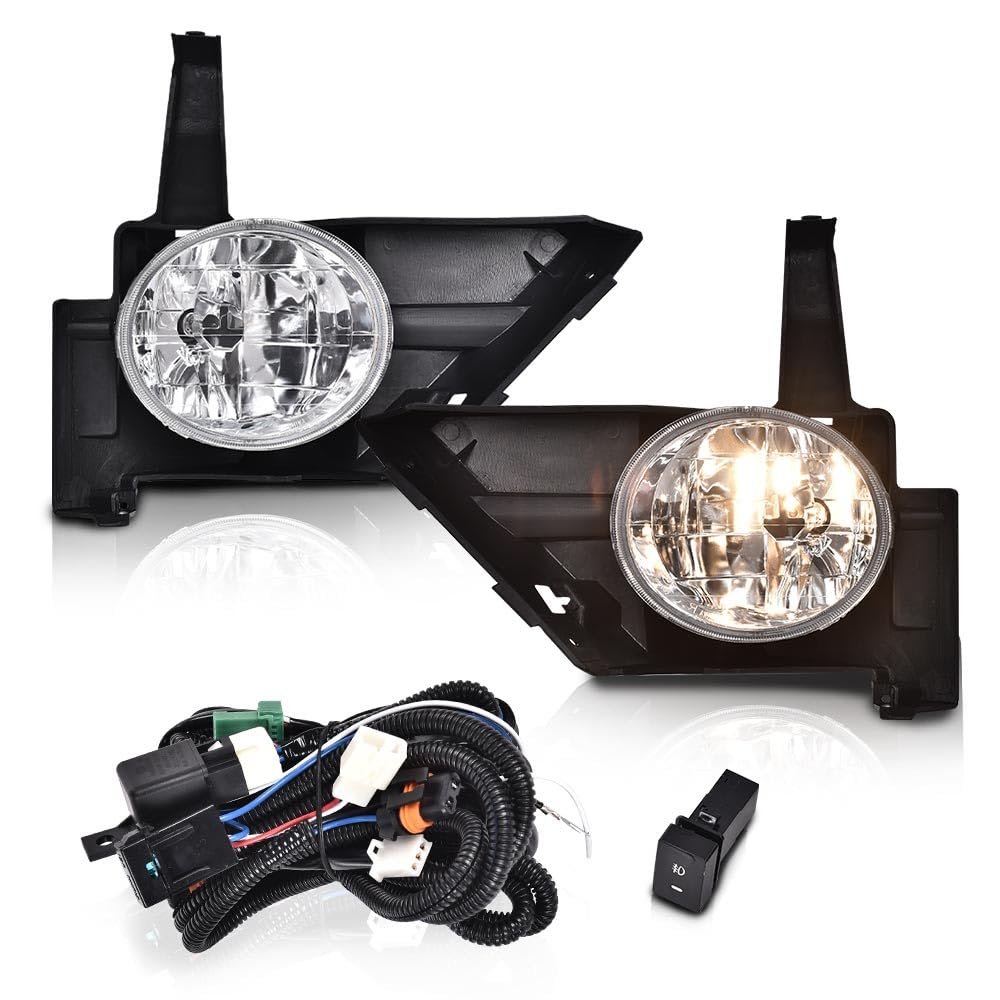 Fog Lights For 2005-2006 Cr-v Crv Driving Bumper Lamps Pair Switch Front Left Driver And Right Passenger Side