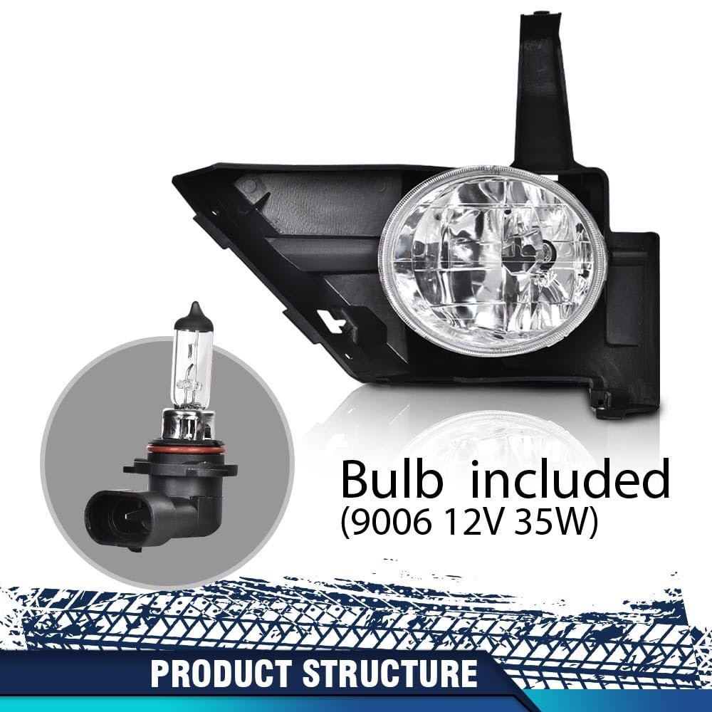 Fog Lights For 2005-2006 Cr-v Crv Driving Bumper Lamps Pair Switch Front Left Driver And Right Passenger Side