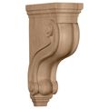 Ekena Millwork Cor03x08x13tsrw 3 7 8-inch W X D 13-inch H Boston Traditional Scroll Corbel Rubberwood 