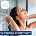 Uxcell 2pcs Handheld Shower Head Holder With Hanger Hook Strong And Adjustable Wand Wall Mount Bathroom Waterproof Handle No