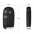 Ocpty 2 Pcs Flip Key Entry Remote Control Uncut Fob Shell Case Replacement For 4 Button M3n-40821302 2011-2018 Dodge Charger