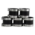 5 In Id Black 4 Ply Silicone Coupler Kit With T-bolt Clamps Vmscpl4p-5003-blk-kit 3 Long 
