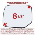 Driver Left Side Mirror Glass Assembly With Plastic Back Plate Heated Compatible 2009-2015 Honda Pilot