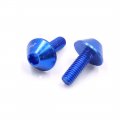 Uxcell 8pcs Blue Aluminum Alloy Motorcycle Hex Socket Head Bolts Screws M6 X 15