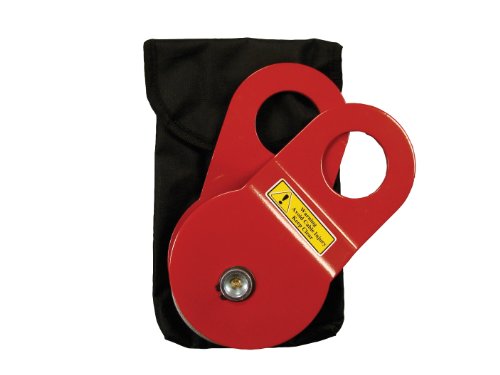 W319 Snatch Block 13 5 Ton Capacity Greasable With Storage Bag Red