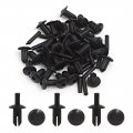 Uxcell 30 Pcs 5mm Dia Hole Plastic Rivets Splash Guard Fastener Retainer Clips Black Universal