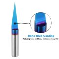 V Groove Router Bit 15 Degree 0 005 Tip Width 1 4 Inch Shank Cnc Engraving Bits With Nano Blue Coated Solid Carbide Cutter For