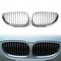 Topteng Chrome Front Kidney Grille Grill Fit For Bmw E60 E61 5 Series M5 2003-2009