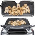 Golden Retriever Dog Windshield Sun Shade For Car Suv Truck Front Window Visor Shield Cover Auto Sunshield Protector 