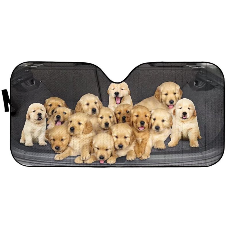 Golden Retriever Dog Windshield Sun Shade For Car Suv Truck Front Window Visor Shield Cover Auto Sunshield Protector