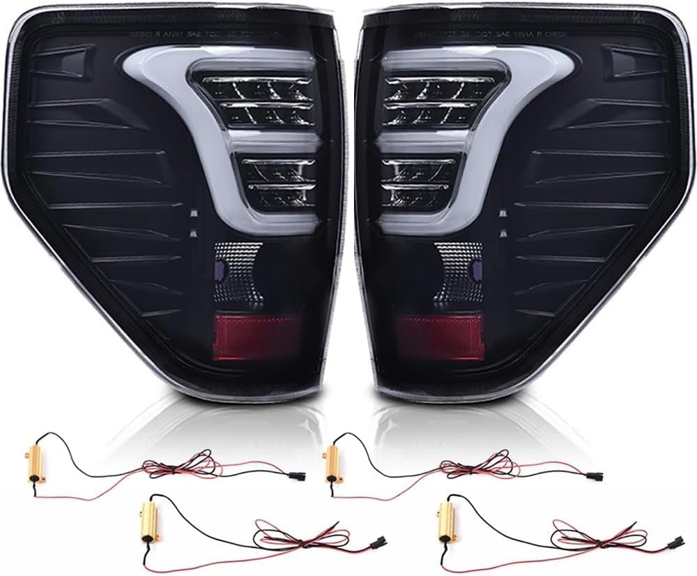 Led Tail Light Assembly With Wiring Harness For Ford F150 2009 2014 Smoke Lens Black Housing Rear Brake Lamps Bl3z13405b