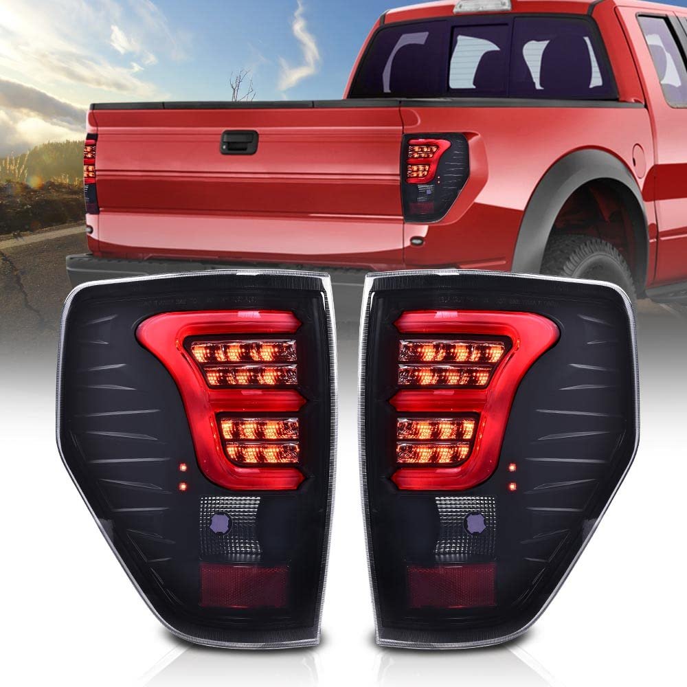 Led Tail Light Assembly With Wiring Harness For Ford F150 2009 2014 Smoke Lens Black Housing Rear Brake Lamps Bl3z13405b