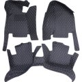 Floor Mats Liner For Cadillac Ats 2013 2019 3 Piece Front Left Right Rear Set Black Microfiber Leather With Beige Stitching Xpe 