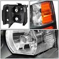 Silverado Gmt900 Pair Of Black Housing Amber Corner Headlight Red Lens Led 3rd Brake Light