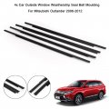 Topteng 4pcs Car Outside Window Weatherstrip Seal Belt Moulding Trim Fits For Mitsubishi Outlander 2006-2012 5727a007 5727a008