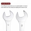 Uxcell Thin Open End Wrench 17mm X 19mm Metric Mirror-chrome Plated High Carbon Steel For Household Maintenance And General
