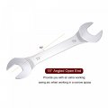 Uxcell Thin Open End Wrench 17mm X 19mm Metric Mirror-chrome Plated High Carbon Steel For Household Maintenance And General